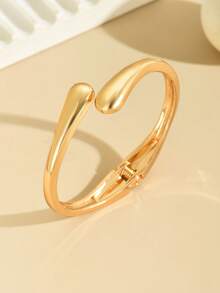 1 Set Women's Designed Gold-Plated Open Geometric Minimalist Jewelry Set, Can Be Worn Alone Or Stacked, Suitable For Afternoon Tea, Shopping, Gathering, Party, Evening, Wedding, Events, Holidays, Dates - Gold - View 2