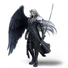 黑色角色扮演可动人偶，配有炫酷手持武器、翅膀和底座配件，是动漫和游戏玩家的理想节日礼物。 - 彩色 - 查看 5
