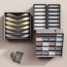 1 pieza Caja de almacenamiento plegable para ropa interior, organizador de cajón de estilo con múltiples compartimentos para sostenes, ropa interior, calcetines, adecuado para armario, dormitorio, hogar, dormitorio, ahorro de espacio, también se puede usar como decoración, decoración navideña, decoración de habitación, decoración del hogar, organizador de almacenamiento, artículo esencial de viaje - Multicolor - Ver 7