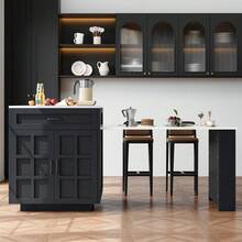 Bar Tables - Black + MDF - View 4