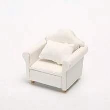Miniaturowy model mebli do domku dla lalek w skali 1:12, salon, scena, biały, czerwona krata, czerwone paski, zestaw 3 sof z motywem kwiatowym i 4 poduszkami, sofa do domku dla lalek, dekoracja do mikrodomu, rozkładana sofa dwuosobowa, meble dla lalek, urocza mała sofa, meble w miniaturze, odpowiednie na Wielkanoc, prezenty na powrót do szkoły - Mini sofa - Zobacz 16