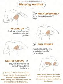 1pc Ultra-Hold Silicone Bras, Wedding Bras, Invisible Bras, Strapless Silicone Bras, Reusable, Nipple Covers, Comfortable Waterproof Bra, Women's Silicone Push-Up Bra Covers, Popular Styles - Color - View 5