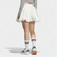 Adidas Originals Women's ORIGINALS BUBBLE SKIRT, Celebrity Same Style Classic Sports Pleated Mini Skirt With Lining KD8123 - White - View 2