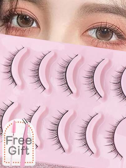 AYRMILLA 5 Pairs Of Natural False Eyelashes,Naturally Fluffy And Soft, Made Of 3D Sable Fur Material, Long And Smooth. Suitable For Daily Work Meetings. Comfortable To Wear, Perfectly Blends With Real Eyelashes. Handmade, Longer And Natural, Thick And Long. Comes With Eyelash Tweezers And Eyelash Brush.
