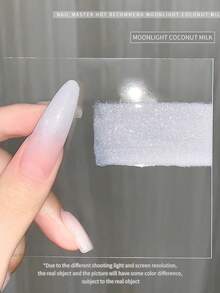 10毫升月光椰奶凝胶指甲油，闪亮乳白色闪粉，UV/LED可卸美甲凝胶，适用于沙龙DIY美甲 - 彩色 - 查看 4