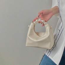 2026 New Pearl Handbag, Elegant Chain Shoulder Bag, Chic Dumpling Shaped Crossbody Bag For Women - White - View 4