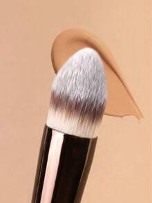 4pcs Professional Makeup Brush Set, Includes Dual-Ended Face Makeup Brushes, Angled Foundation Brush, Contour Brush, Blush Brush, Powder Brush, Eyeshadow Brush, Concealer Brush, Highlighter Brush, Blending Brush - Coffee Brown - View 4