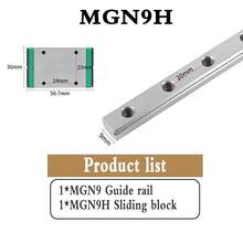 Carril guía lineal MGN7 MGN9 MGN12 MGN15 1 Uds guía lineal MGN + 1 Uds MGN enrutador de carril lineal deslizante-600MM impresora 3D YV78 - MGN9H - Ver 13