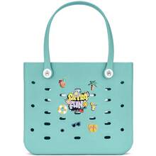 1 EVA Beach Bag, Tote Bag, Casual Tote Bag, Women's Picnic Shoulder Bag, Waterproof, Lightweight, Durable, Multi-Functional Essential Bag, Multi-Functional Shoulder Bag Shopping Tote Bag, Mesh Bag, Multi-Functional Toiletry Bag, Bathroom Bag And Shoulder Bag, Lightweight, Large Capacity, Portable Mesh Beach Bag, Suitable For Family Travel, Vacation, Beach, Camping And Hiking, Summer Bag, Cosmetic Bag - 彩色 - 查看 19