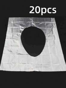 10-100pcs/Pack Disposable Plastic Waterproof Anti-Slip Toilet Seat Cover, Individually Packaged, Portable - Clear - View 11