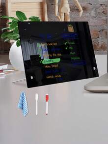 1pc Vertical Black Erasable Writing Board - A - View 9