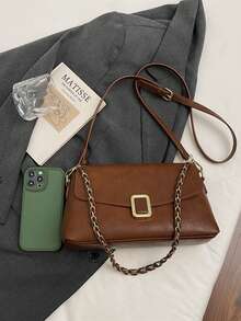 时尚百搭复古通勤女式单肩斜挎包 - 彩色 - 查看 8