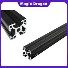 Extrusión de perfil de aluminio anodizado estándar europeo 3030, carril lineal de 100mm-1000mm de longitud para impresora 3D, color negro, 1. RTVV - 650 milímetros - Ver 6
