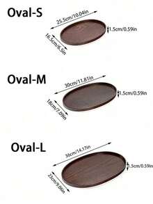 1 Khay gỗ hình elip chắc chắn dùng để đựng thức ăn, bánh mì, bữa sáng, món tráng miệng, cà phê, trà, đồ ăn nhẹ - Khay phục vụ tiệc, nhà bếp, quà Giáng sinh - Cà phê nâu - Xem 10