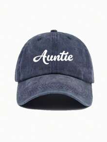 1顶印有“阿姨”字样的休闲复古棒球帽，遮阳帽，卡车帽，做旧棒球帽，男女通用，适合日常外出、旅行、度假、探访亲朋好友等场合。 - 多色 - 查看 11