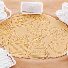 Creative Cartoon Animal Bunny Bear Cookie Cutter Mold Flower Birthday Cake Biscuit Stamp Fondant Cake Gift Pastry Baking Tools Back To School - View 2
