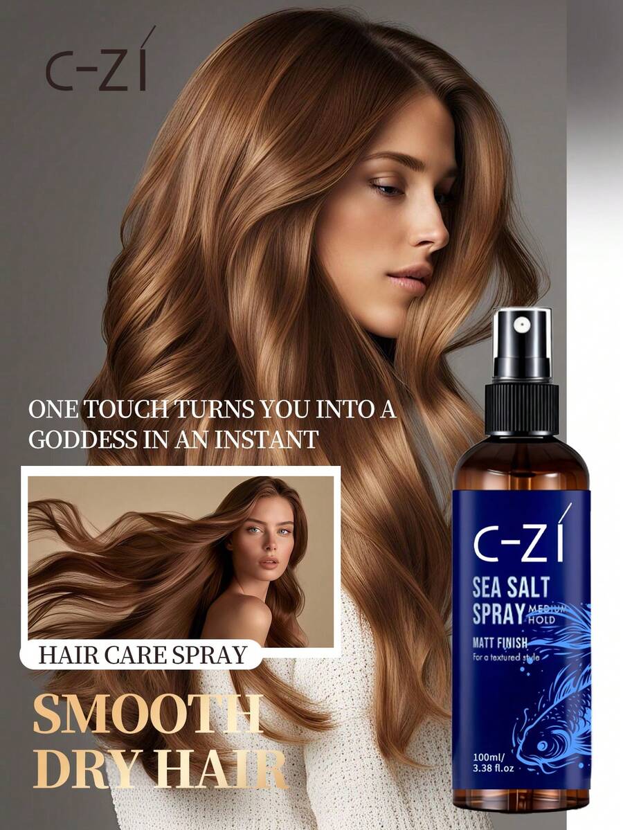 C-ZI 海盐哑光定型喷雾，打造哑光质感，柔顺滋养秀发，提升秀发光泽，100毫升/3.38液盎司 - 100ml - 查看 1