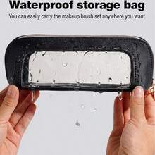 BS-MALL 8pcs Beginner Portable Black Makeup Brush Set With Black Triangle Pouch, Blush Brush & Eyeshadow Brush Set, Soft & Shedding-Free - Black - View 7