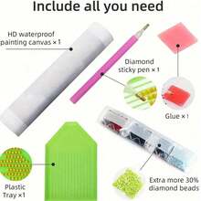 New Diamond Painting Tote Bag, Fashionable Handmade DIY Rhinestone Bag, Unique Butterfly Burlap Handbag - No Frame - View 7