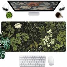 1个绿色花卉图案橡胶防滑电脑笔记本办公游戏鼠标垫 - 葉子 - 查看 1