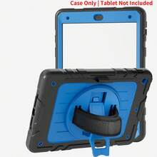 1pc, Mini 5 Case, Mini 4 Case (With 360-Degree Rotating Wrist Strap/Stand), Mini 5/4th Gen 7.9-Inch Pro 11 Case 4th Gen/ 3rd/2nd/1st Gen (2022/2021/2020/2018), Air 5th/4th Gen, 9th/ 8th/7th Generation Case 2019-2021, (A16) 11th/10th Generation - Black + Sky Blue - Black + Sky Blue - View 15