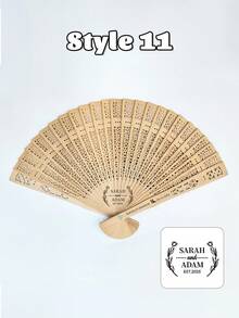 Personalized Wedding Hand Fan, Engagement Gift, Bride Gift, Party Favors, Groomsman Gift, Thank You Gift, Wholesale Personalized Wedding Guest Gifts Hand Fan - Multicolor - View 13