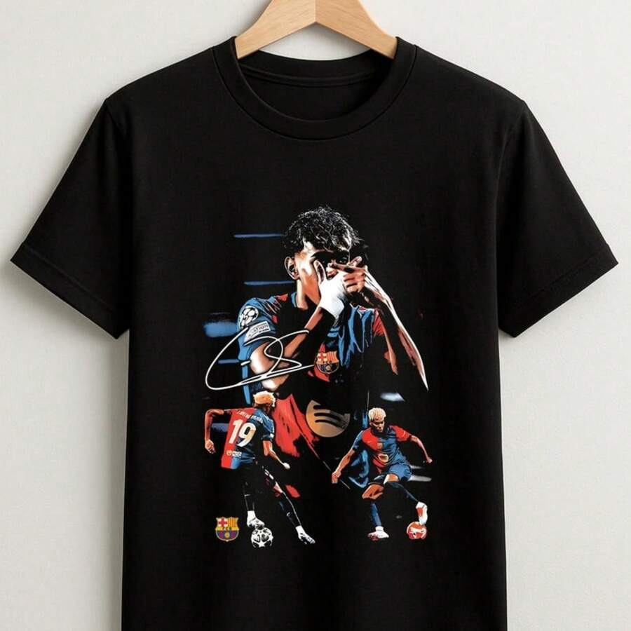 2026 World Cup Youth And Adult #L@M!NE #Y@MAL 66 T-Shirt, Graphic Tee, Soccer Fan Tshirts, Sports Lover Tshirts, Co - 黑色 - 查看 1