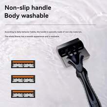 Safety Razors, Manual Shaving Razors, 3-Layres Blade Razors, Replacement Razor Blades, Hair Care Tools, Traditional Safety Razors For Smooth Shaving Travel - Multicolor - View 7