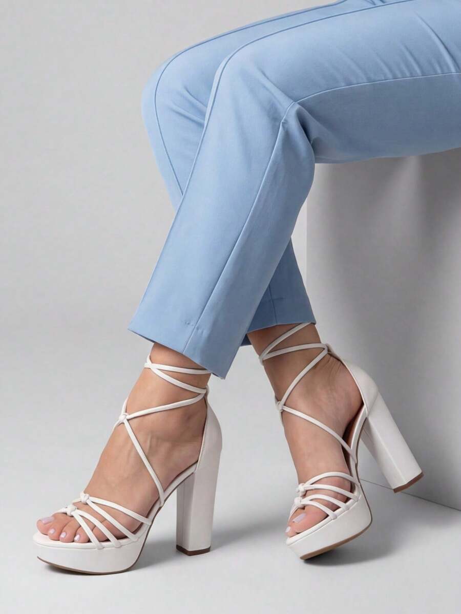 MODARPE Women Heeled Sandals - trắng - Xem 1