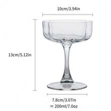 4/2/1 套装高脚杯，含花朵香槟杯、鸡尾酒杯、葡萄酒杯、甜点杯、冰淇淋杯，适用于家庭/餐厅/派对，适合情人节、圣诞节、斋月、复活节等各种节日。 - 查看 5