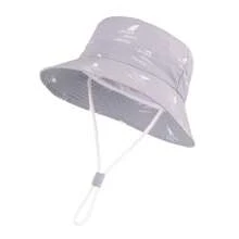 婴儿遮阳帽，幼儿鲨鱼图案渔夫帽，夏季防紫外线儿童沙滩帽 - 鯊魚海浪短沿盆帽 - 查看 26