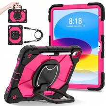 1pc 3-In-1 Anti-Drop Design, Adjustable Shoulder Strap, PC+Silicone Material, 360° Rotatable Handgrip Stand, Sturdy Protective Case Suitable Compatible With Ipad 11th (A16) 2025, 10th 2022, Galaxy Tab A11+ 2025/A9 Plus, Fashionable And Ideal For Gifts And Awards. - Multicolor - View 68