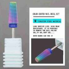 5-en-1 Têtes de meulage d'ongles en acier au tungstène professionnel, fraise à dents croisées, accessoires de lime à ongles électrique, outils de retrait de gel pour ongles, accessoires de lime à ongles électrique, outils de polissage pour retrait de vernis à ongles, outils de meulage et de polissage pour ongles - Multicolore - Voir 3