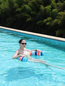 充气泳池面条椅，1 件装泳池漂浮面条吊带式漂浮椅，成人派对夏季水上娱乐游泳派对漂浮椅 - 彩色 - 查看 4