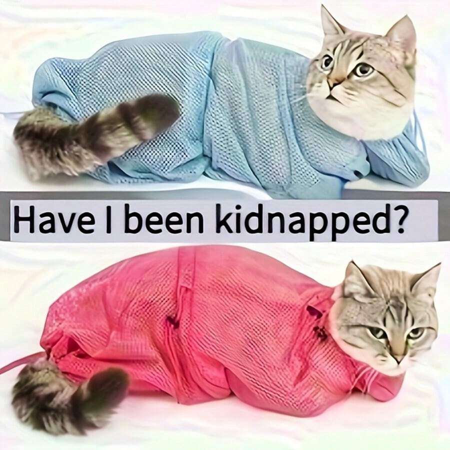 Cat Bath Bag Anti-Bite Restraint Sack For Washing Nail Trimming - View 1