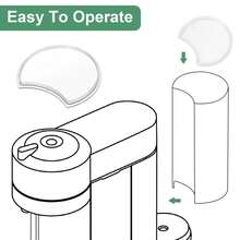 2pcs Transparent Water Tank Lid Cover, Material Coffee Machine Replacement Accessory - White - View 3