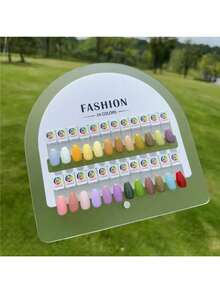 New Magnetic Color Palette Set, Available In 12/24/36/48/50 Colors, Includes Nail Stickers & Number Stickers, Detachable For Color Testing, Acrylic Display Board, Nail Polish Gel Pattern Making, Suitable For Professional Nail Salons And DIY Home Use - Multicolor - View 8