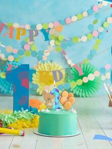 Blue Dot Monster Cartoon Numeral 0-9 Theme Birthday Party Cake Decorative Candles - View 4