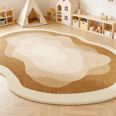 1 pieza Alfombra decorativa para habitación infantil con patrón de ola de agua, alfombra decorativa, decoración de dormitorio, alfombra pequeña, alfombra, decoración del hogar, alfombra de sala de estar, alfombra pequeña de sala de estar, alfombra de dormitorio, decoración del hogar de sala de estar, alfombra de exterior, alfombra lavable