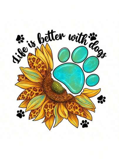 1 pezzo/2 pezzi/3 pezzi Adesivi termoadesivi con stampa di girasole e stampa leopardata, adatti per fai-da-te su magliette, jeans, cuscini, zaini, cappelli e copridivani, impermeabili, resistenti allo sbiadimento, adesivi in plastica durevoli, motivi divertenti, decorazione tessile, abbellimento di abbigliamento, hobbistica e artigianato