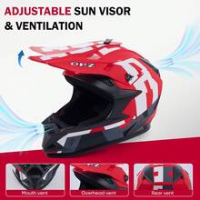 Red Cocker Wind Goggles Helmet, Large - Size Brim And Other Designs, Suitable For Off - Road Riding Scenes. You Can Freely Choose The Size Of The Wind Goggles. It Has Adjustable Vents At The Front Mouth, Top Of The Head And Other Areas To Facilitate Air Circulation, Keeping Your Head Dry During Long - Term Rides. With A Multi - Stage Buckle Design, It Can Be Operated With One Hand For Easier Wearing And Removal. The Internal Mesh Cotton Lining Features A Coating That Is Friendly To The Environment. - A - View 2