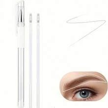 3pcs Set Eyebrow Tattoo Pen With Refill Ink, Skin Marker Pen With Ruler, Permanent Makeup Tools - Multicolor - View 10