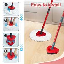 Repuestos para mopa O-Ceda EasyWrin, repuestos para mopa giratoria de microfibra, fácil limpieza (3 blancos + 2 rojos) - (3+2) PIEZAS - Ver 7