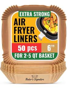 Air Fryer Paper Liners, 200Pcs Air Fryer Disposable Liners, Non-Stick And Oil Proof For Easy Cleanup, 8" Square For 5-8 Qt Easter Kitchen Deccor Kitchen Essentials Home Appliances - Yellow - View 14