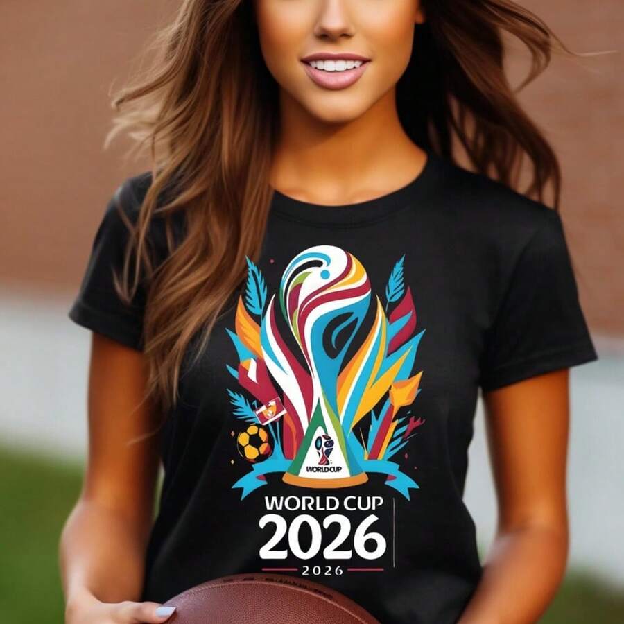 World Cup Shirt - World Cup T Shirt - USA World Cup Shirt Heavyweight Unisex Crewneck T-Shirt. - màu đen - Xem 1
