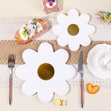 Bộ 10/20/50 đĩa giấy hình hoa cúc, đĩa dùng một lần hình hoa phong cách Bohemian 7"/9" cho tiệc thập niên 70, sinh nhật mùa xuân, tiệc mừng em bé, đám cưới, đồ dùng tiệc tùng, đĩa tráng miệng in hình sáng tạo. - Xem 3