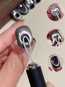 6pcs Cat Eye Nail Polish Gel Magnetic Set, Strong Magnet, Thick Y-Shaped Heart-Shaped Multi-Function Nail Art Magnetic Tool, Nail Art Supplies, Nail Art Tools, Nail Art Tools, Nail, Nail Art Tools, Suitable For Press-On Nails - Multicolor - View 1