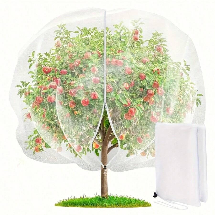 Túi lưới bảo vệ cây ăn quả cỡ lớn (có khóa kéo và dây rút), túi lưới che chắn cây ăn quả, rau, cây bụi và hoa, chống côn trùng và chim. Thích hợp cho cây táo, cây việt quất để bảo vệ khỏi chim, sâu bệnh và hươu nai. Lưới che chắn có thể tái sử dụng, không ảnh hưởng đến việc tưới nước, dụng cụ làm vườn. - Nhiều kiểu dáng - Xem 1
