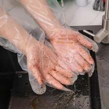 10 Pairs/20 Pairs Waterproof Disposable Gloves, Multi-Purpose Thick Transparent Gloves For Kitchen - Arm Glove - View 8