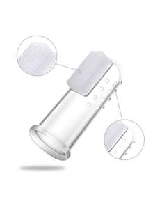 1pc Dog & Cat Finger Toothbrush, Dog Finger Toothbrush, Pet Teeth Cleaning Finger Brush - White - View 8